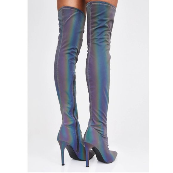 Poster Grl Reflective Thigh High Boots - Picture 4 of 4